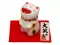 Maneki Neko porte-bonheur souriant en papier washi et céramique -7 cm