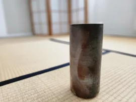 Vase Tsutsu Sangiri | Bizenyaki