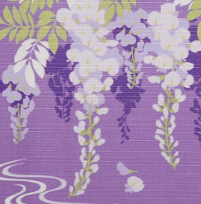 motif fuji avec des fleurs de glycine - source PolinaCouture