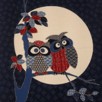 Motif de chouettes fukurou - source : polina couture