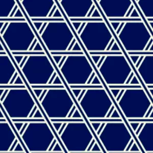 motif kagome blanc sur fond bleu - source Japanyyz