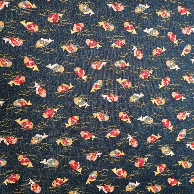 Motif poissons rouges kingyo - source wakagi