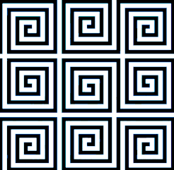 motif raimon bleu sur fond blanc - source : PolinaCouture