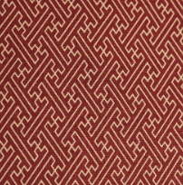 motif sayagata dor&eacute;e sur fond rouge - source : Polinacouture