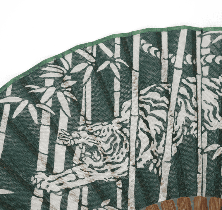 motif de tigre tora sur un &eacute;ventail - source Tsuru