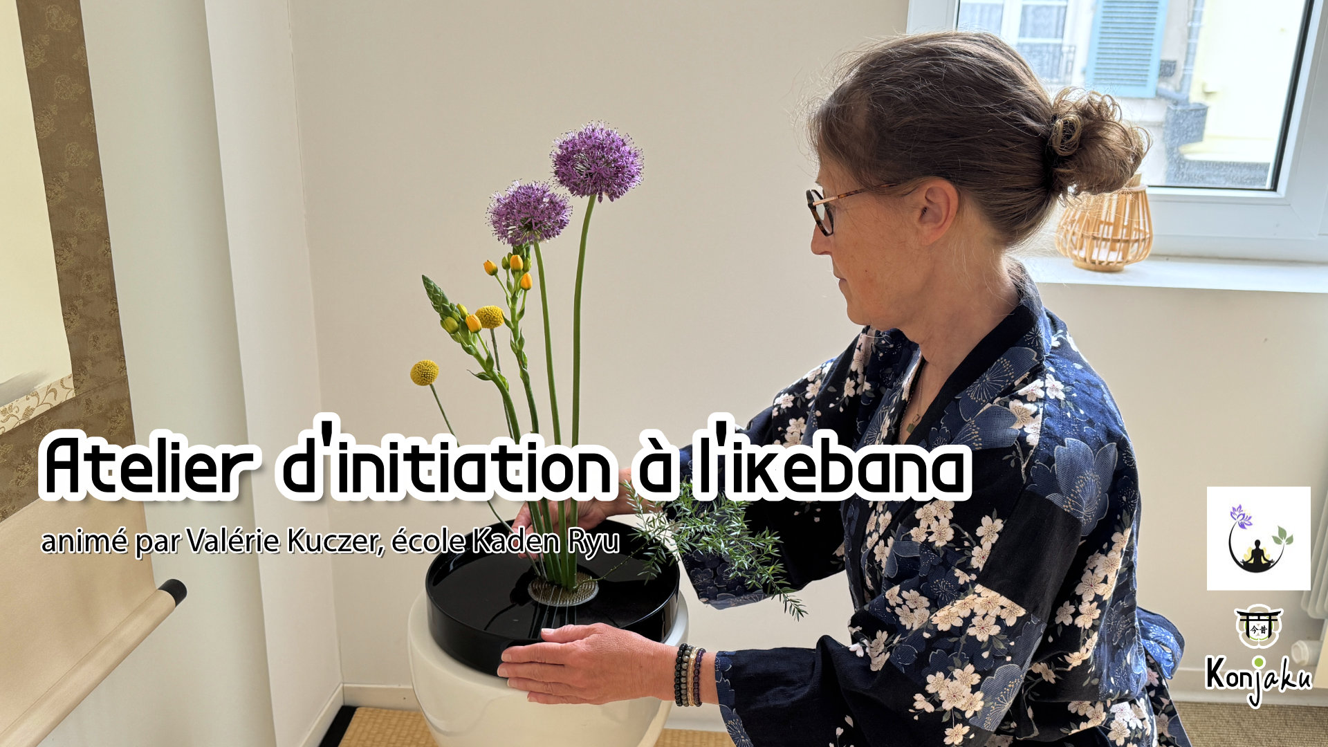 Affiche atelier ikebana chez Konjaku