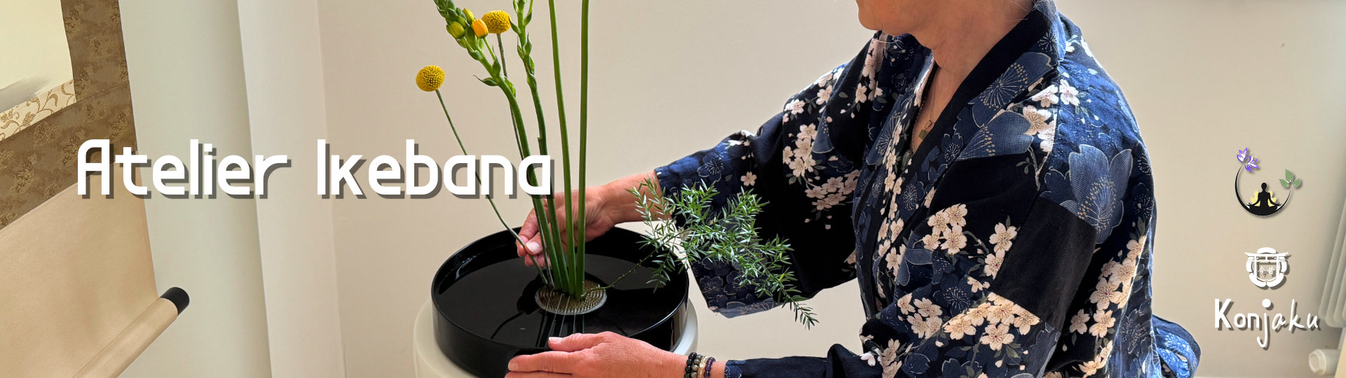 atelier d'ikebana - art floral japonais - konjaku