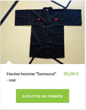 Hanten homme brod&eacute; "samourai"