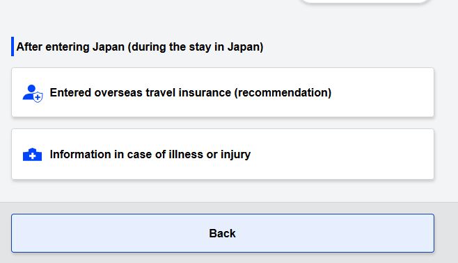 Visit Japan Web : votre déclaration d'assurance (1)