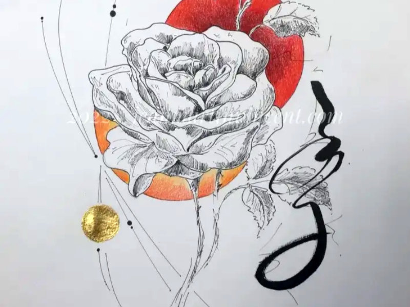 La calligraphie japonaise — tableau olfactographique : la rose — source jeanmartinvincent.com