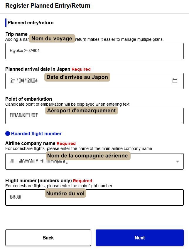 Enregistrer un voyage sur Visit Japan Web - définition du voyage