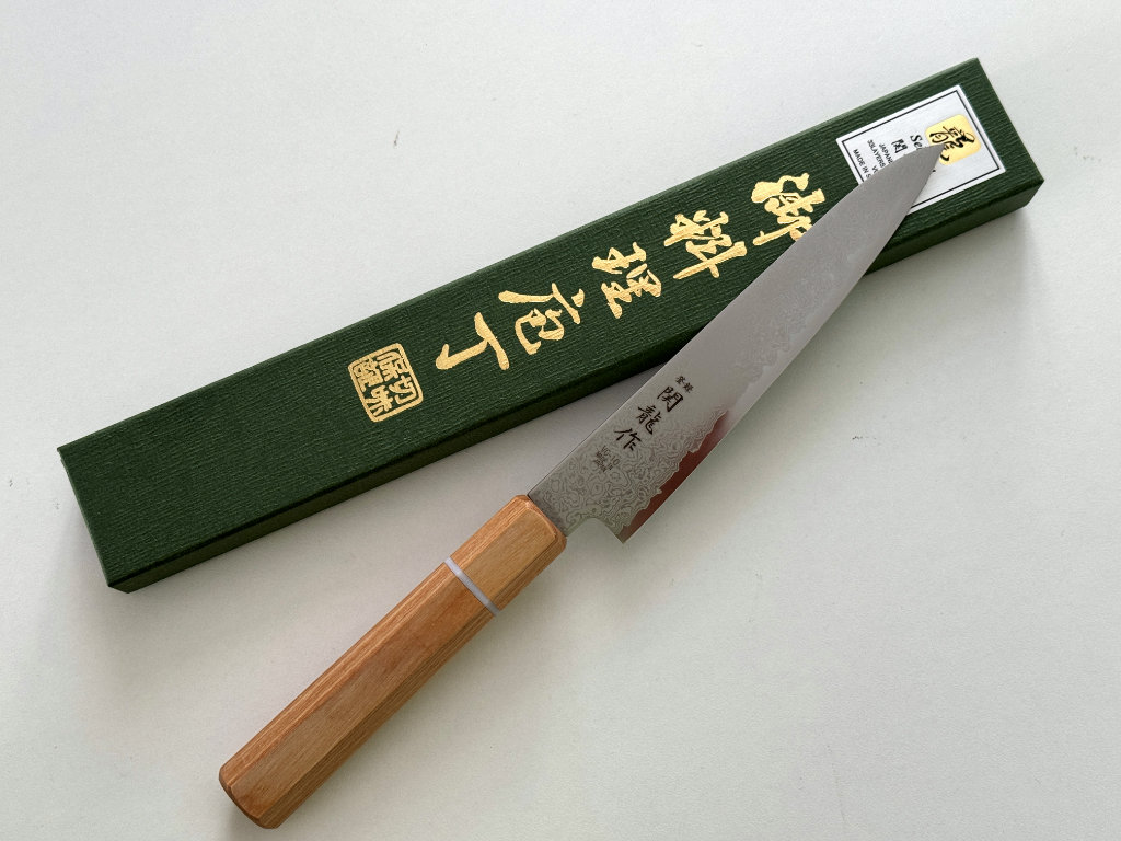 couteau japonais d'office "petty" en damas