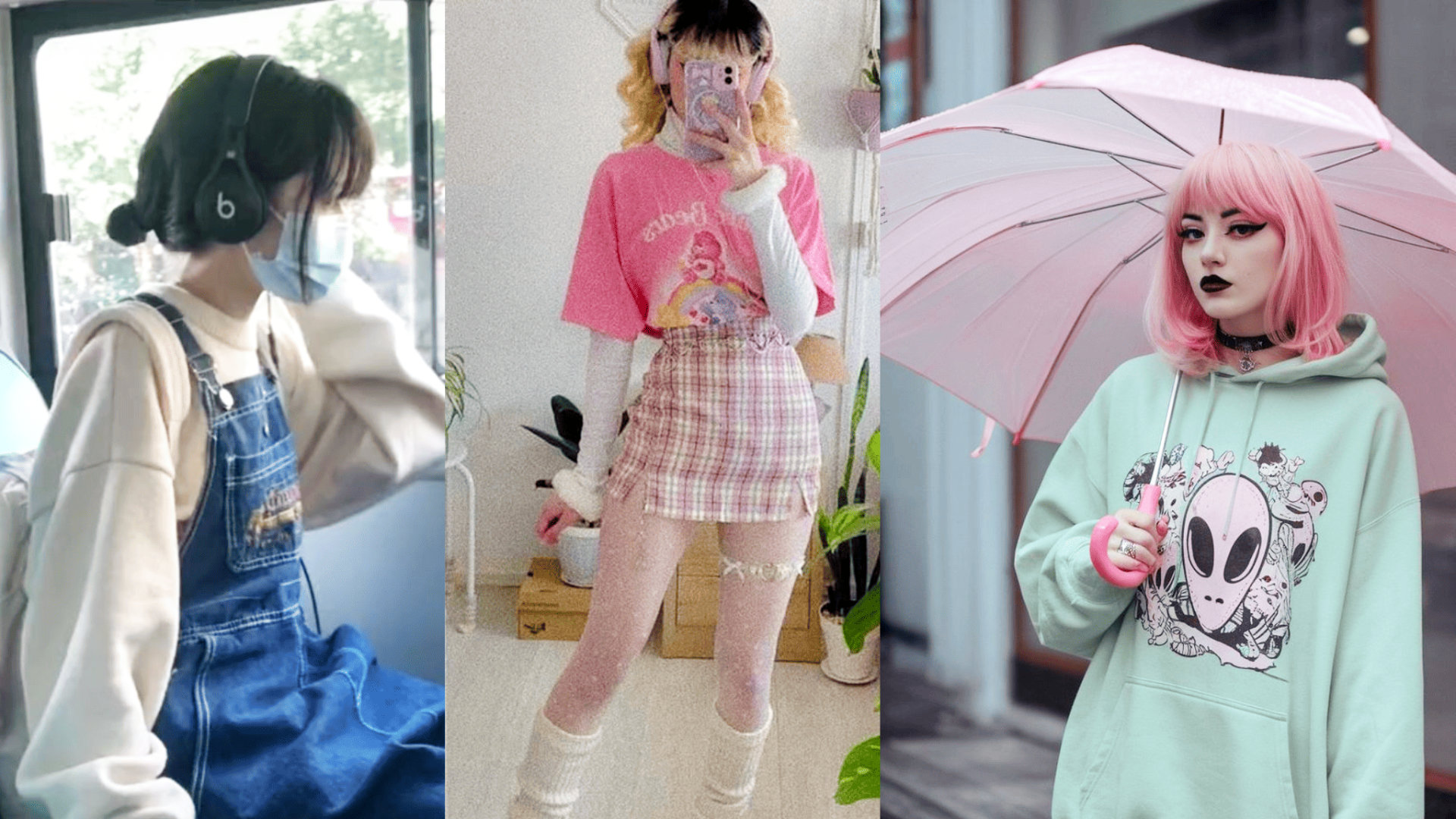 Différents styles et tenues kawaii proposées sur Pinterest