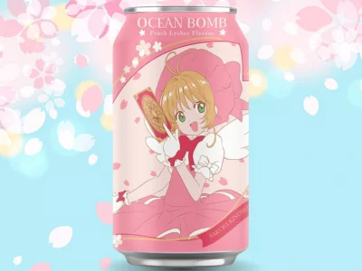 Boisson Japonaise Ocean Bomb Sakura Card Captor - Pêche-Litchi