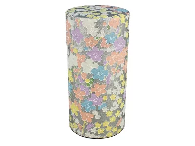Boite à thé 200g papier japonais couleurs pastel