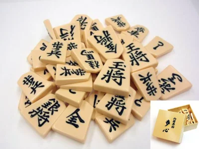 Pièces de shogi résine en boite