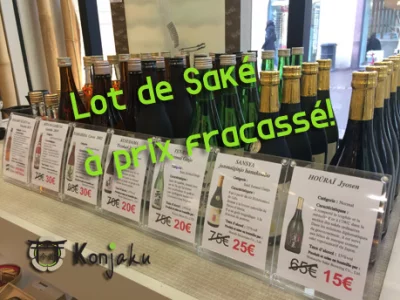 Lot de saké bradé