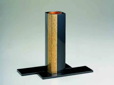 Vase rectangulaire Kinpaku