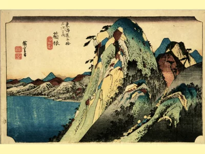 Estampe japonaise "Hakone" - 53 étapes du Tokaido - Hiroshige