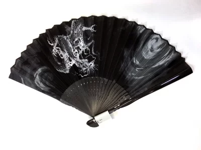 Eventail homme "Ryu" noir