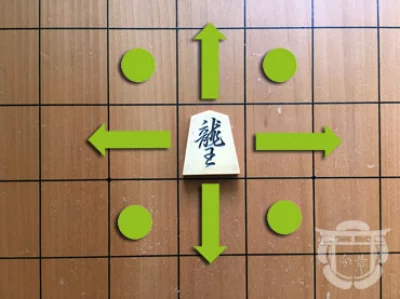 Pièce de shogi en bois sur un plateau en bois, une tour promue pour illustrer la promotion d’une pièce de shogi