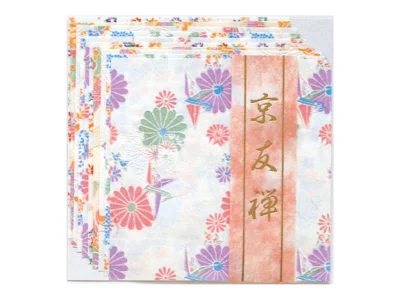 Origami yuzen washi relief 15x15cm x10