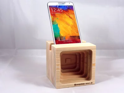 Enceinte pour smartphone / tablette en Hinoki