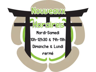 Nouveaux horaires en boutique
