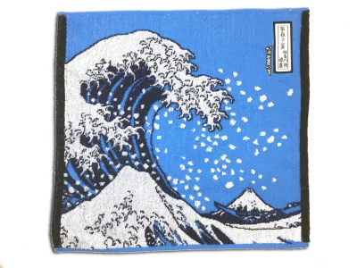 Mini serviette vague de Kanagawa - Hokusai