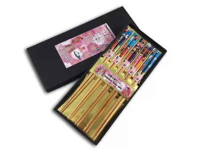 Lot 5 paires de baguettes "Geisha à Tokyo"