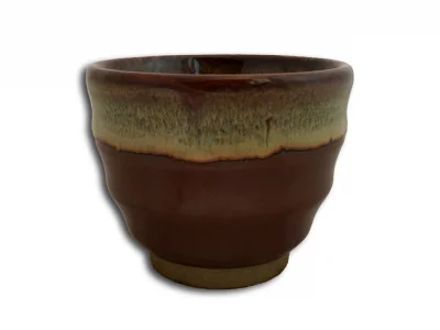 Tasse 200ml brune à bord blanc