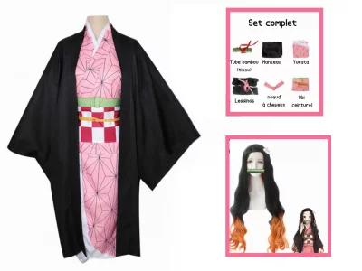 Cosplay Demon Slayer Nezuko Kamado avec wig