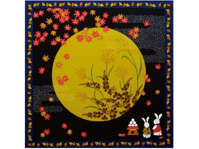 Furoshiki Lune & lapins momiji