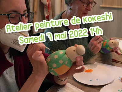 Atelier de peinture de kokeshi