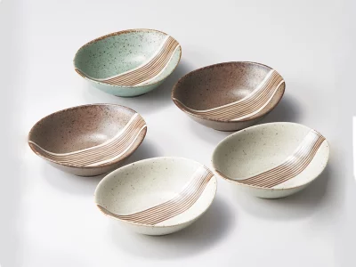 Set de 5 bols ovales