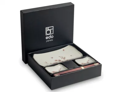 Set à sushi 2 personnes - Feuilles d'érable roses