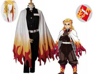 Cosplay Demon Slayer Rengoku Kyojuro avec wig