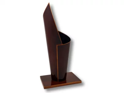 Vase conique 9,5x26,2 cm - laque Hida Shunkei