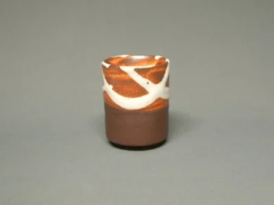 Tasse à thé gobelet brun rouille