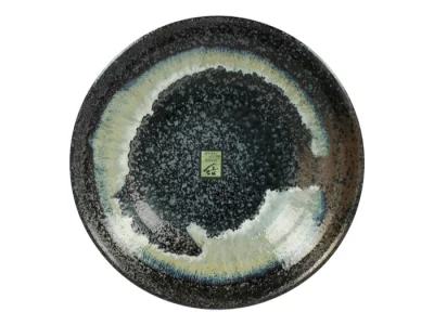 Assiette creuse noire "maru"