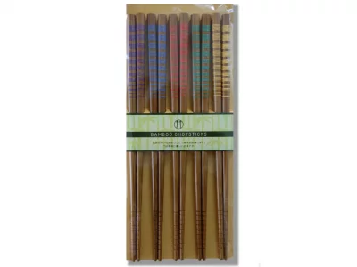 Lot de 5 paires de baguettes stries colorées