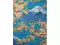 Yukata femme "Sakura sur le Mont Fuji" - bleu - taille M