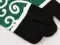 Chaussettes tabi arabesques et écailles sur fond vert 25-28cm