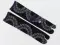 Chaussettes tabi couronne de lauriers grise sur fond noir 25-28cm