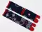 Chaussettes Hexagones blanc sur fond bleu 25-28cm