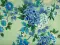 Happi femme satin "sakura & pivoines" - turquoise