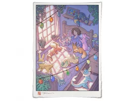 Estampe ukiyo-e "Matin relax"