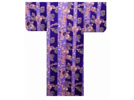 Yukata femme "Geisha" - violet - taille M