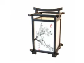 Lampe noire Nara - washi japonais