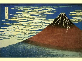 Estampe japonaise "Akafuji" - 36 vues du Mont Fuji - Hokusai